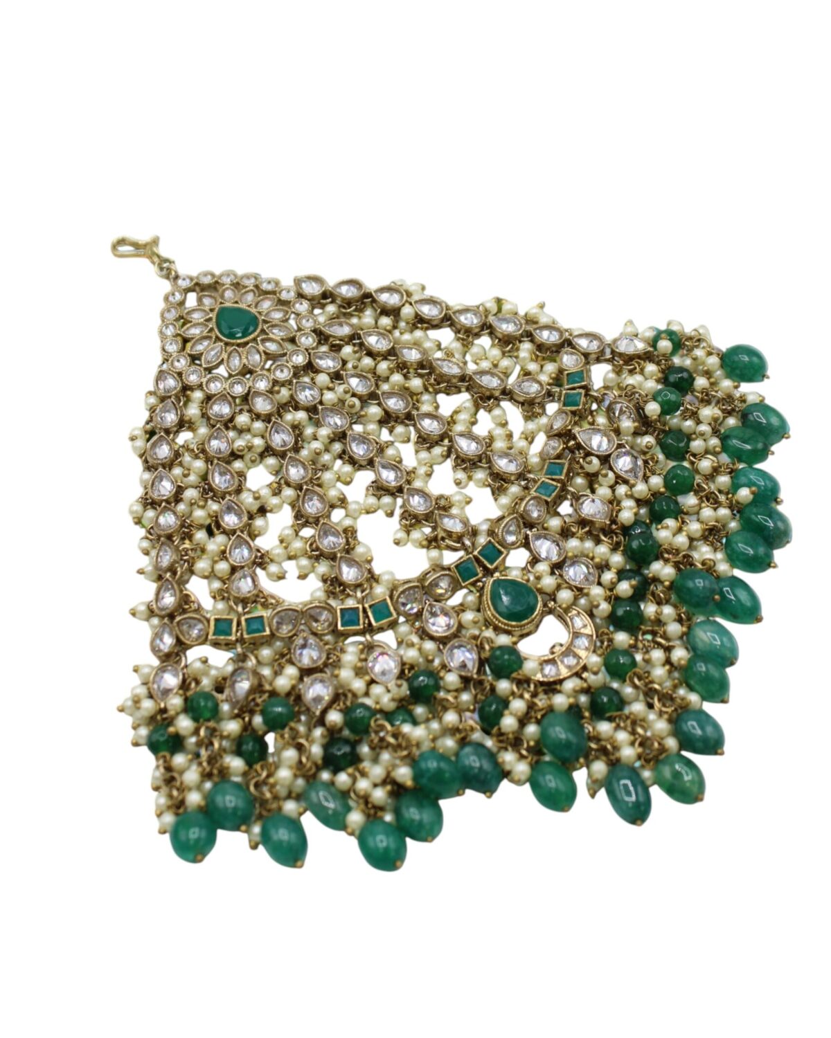Elegant Traditional Indian Jewelry with Emerald Accents