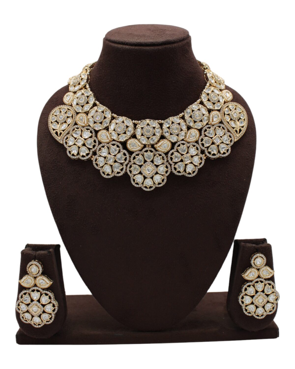 Elegant Gold and Diamond-Style Jewelry Set