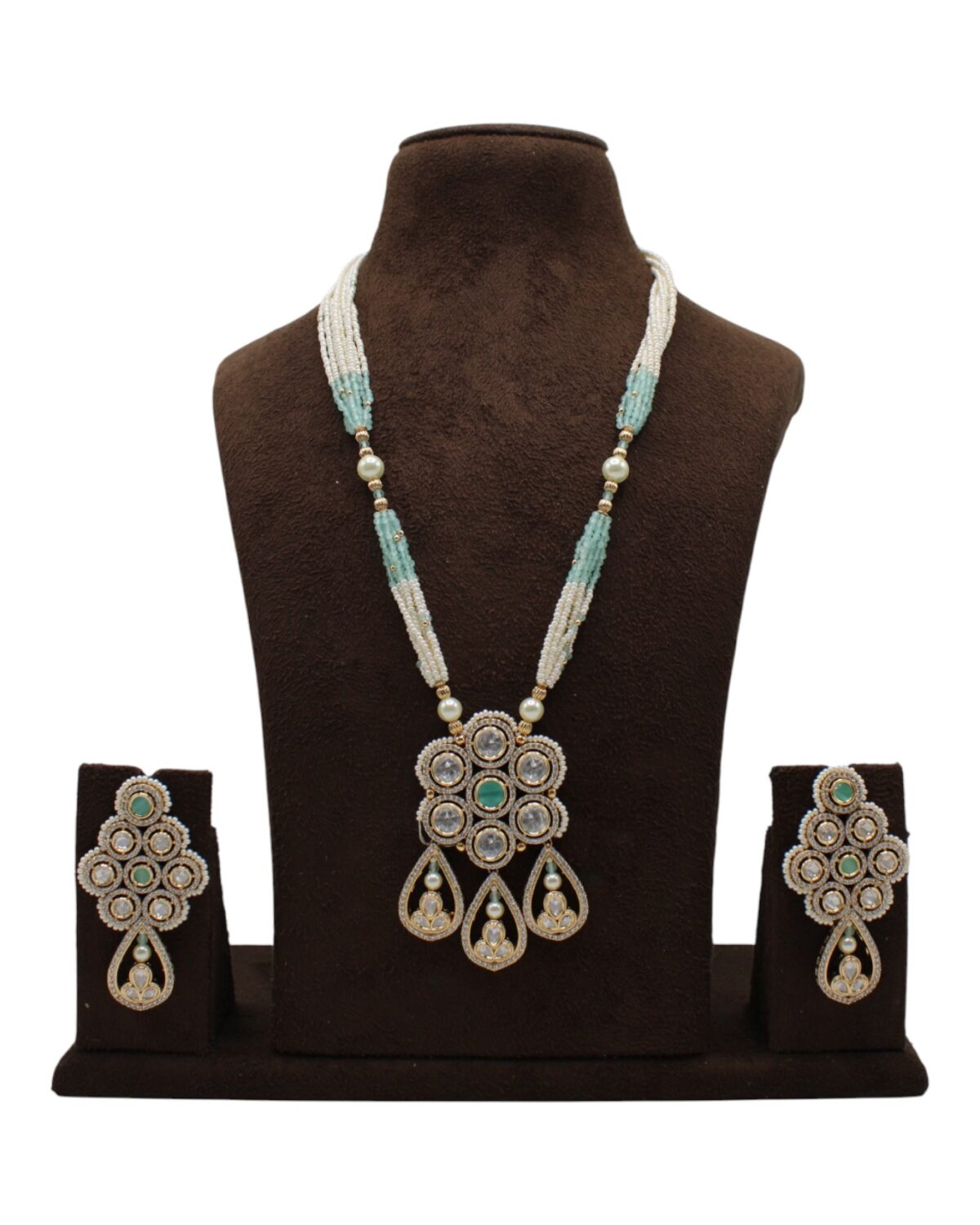 Elegant Multi-Layered Necklace and Earring Set