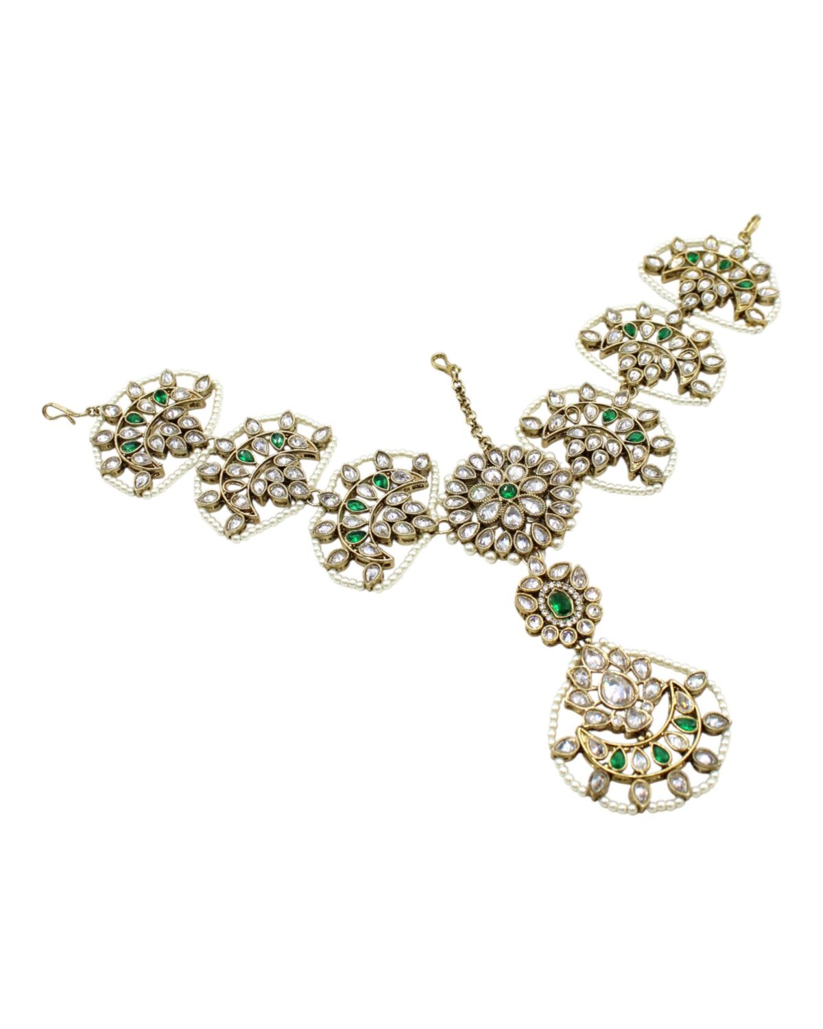Elegant Silver and Green Stone Necklace