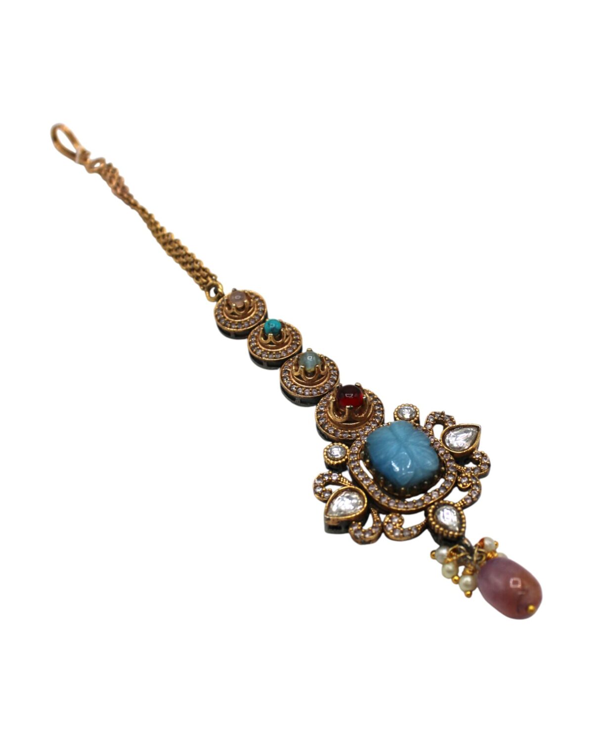 Elegant Vintage-Inspired Gemstone Pendant with Intricate Detailing
