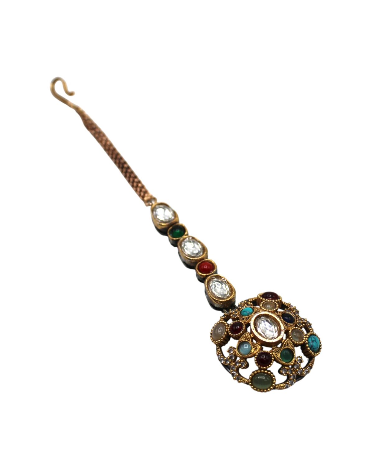 Ornate Vintage Spoon with Colorful Gemstone Accents