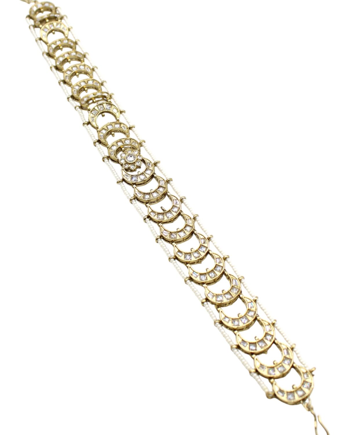 Elegant Gold and Crystal Link Bracelet