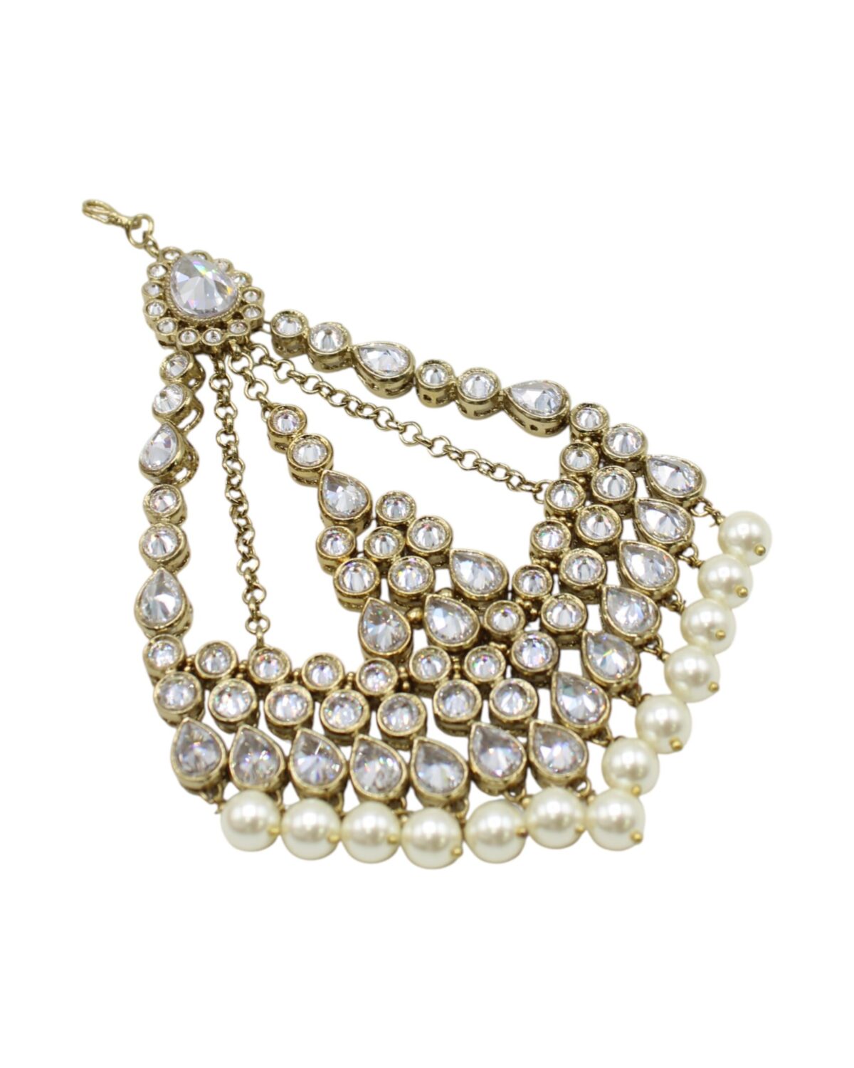 Elegant Gold and Pearl Statement Jewelry Piece
