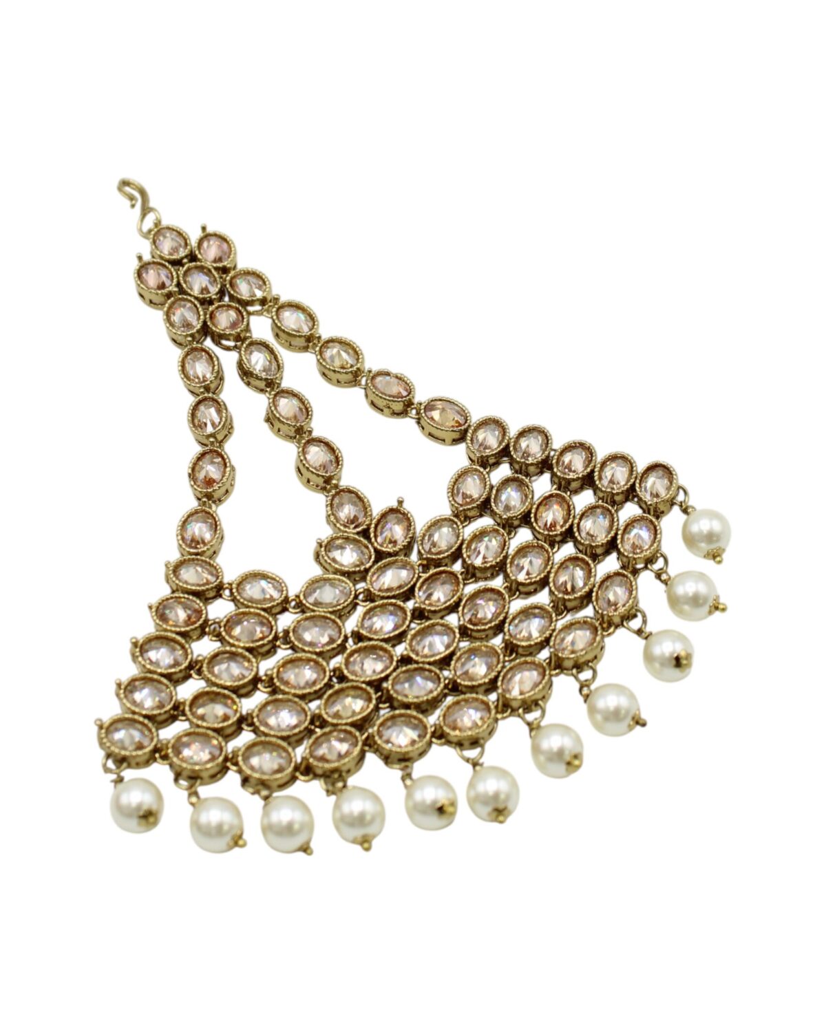 Elegant Gold and Pearl Statement Necklace