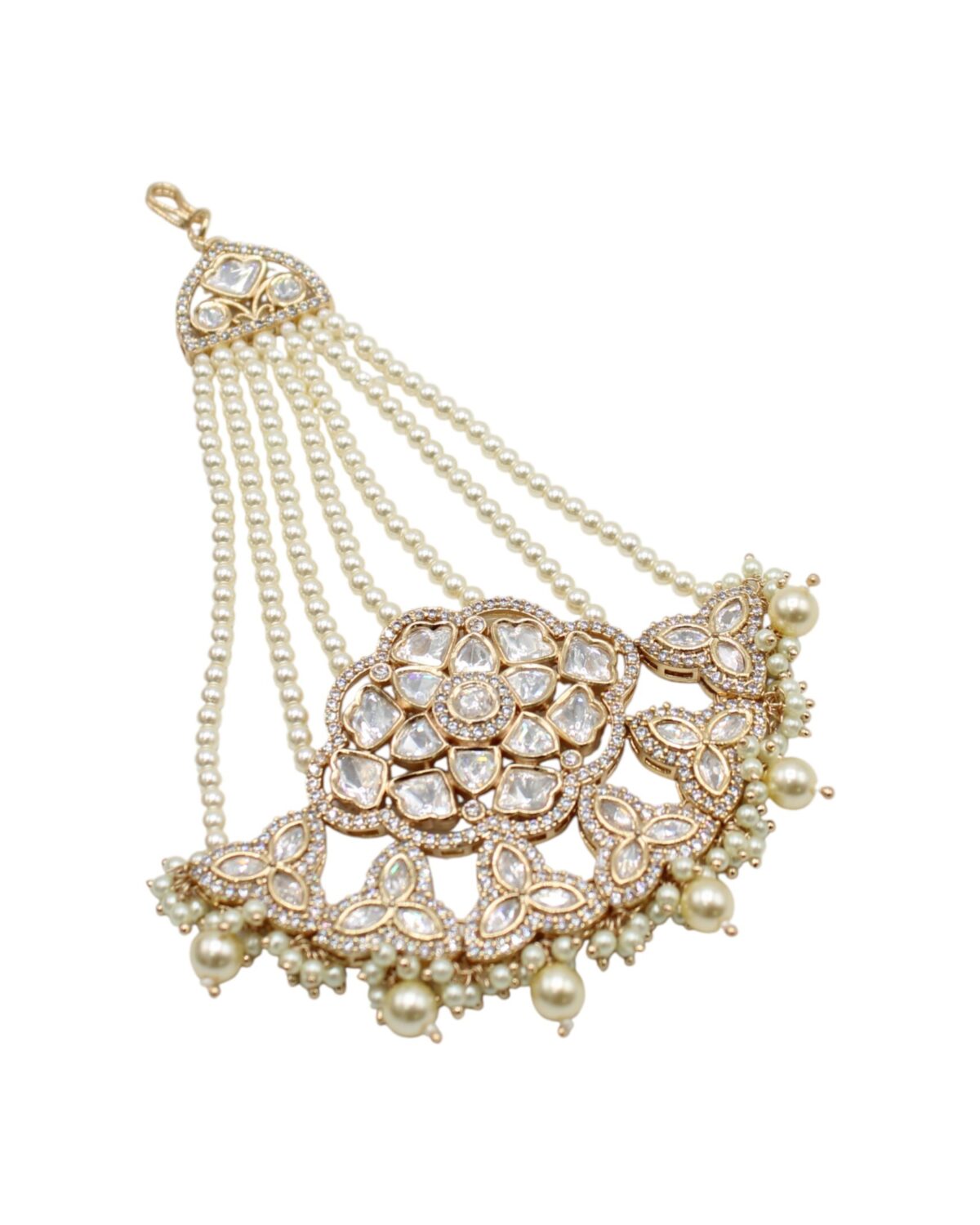 Elegant Pearl and Stone-Studded Pendant
