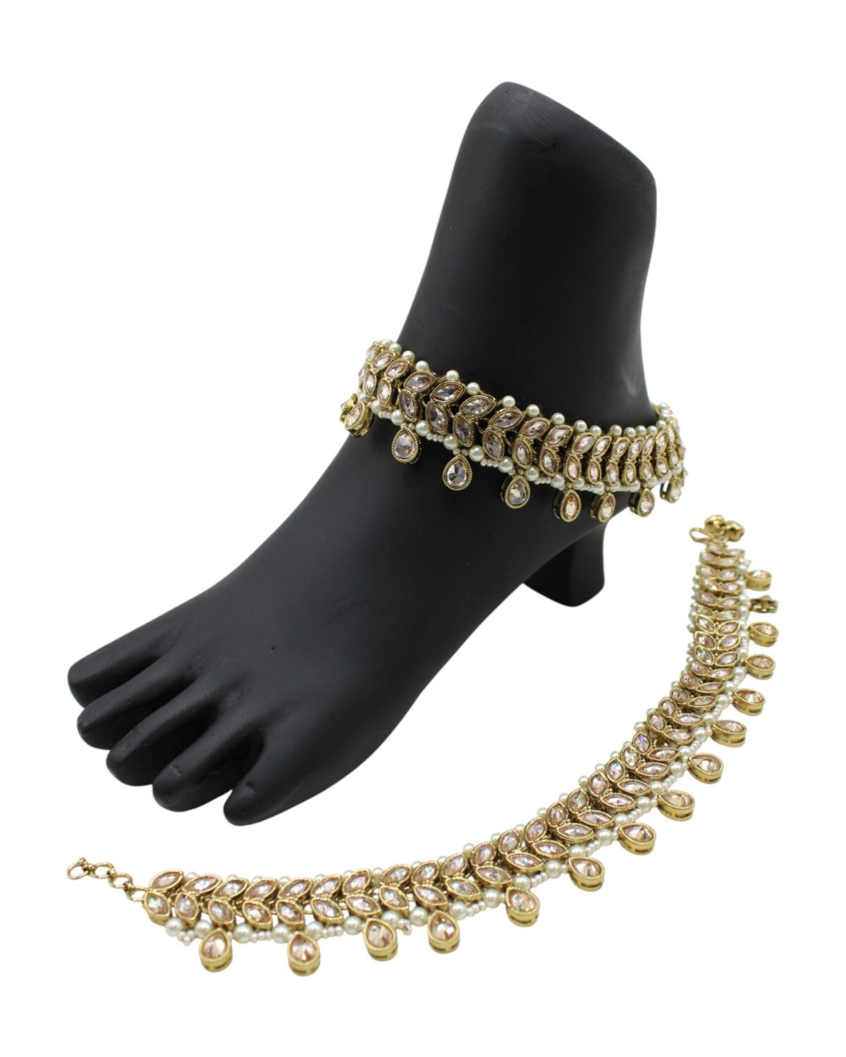 Elegant Gold Anklet and Toe Ring Set