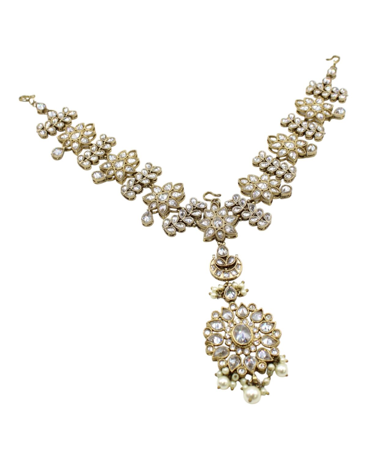 Elegant Vintage Pearl and Diamond Necklace