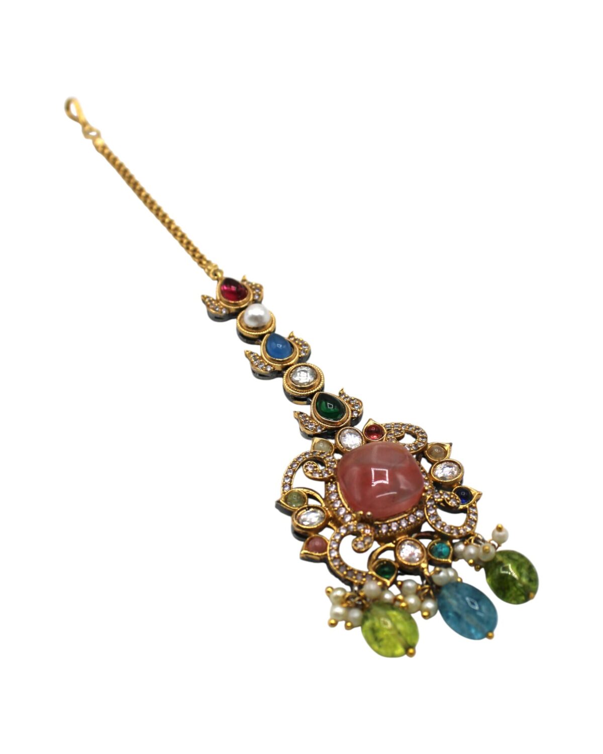 Exquisite Multicolored Gemstone Pendant with Intricate Design
