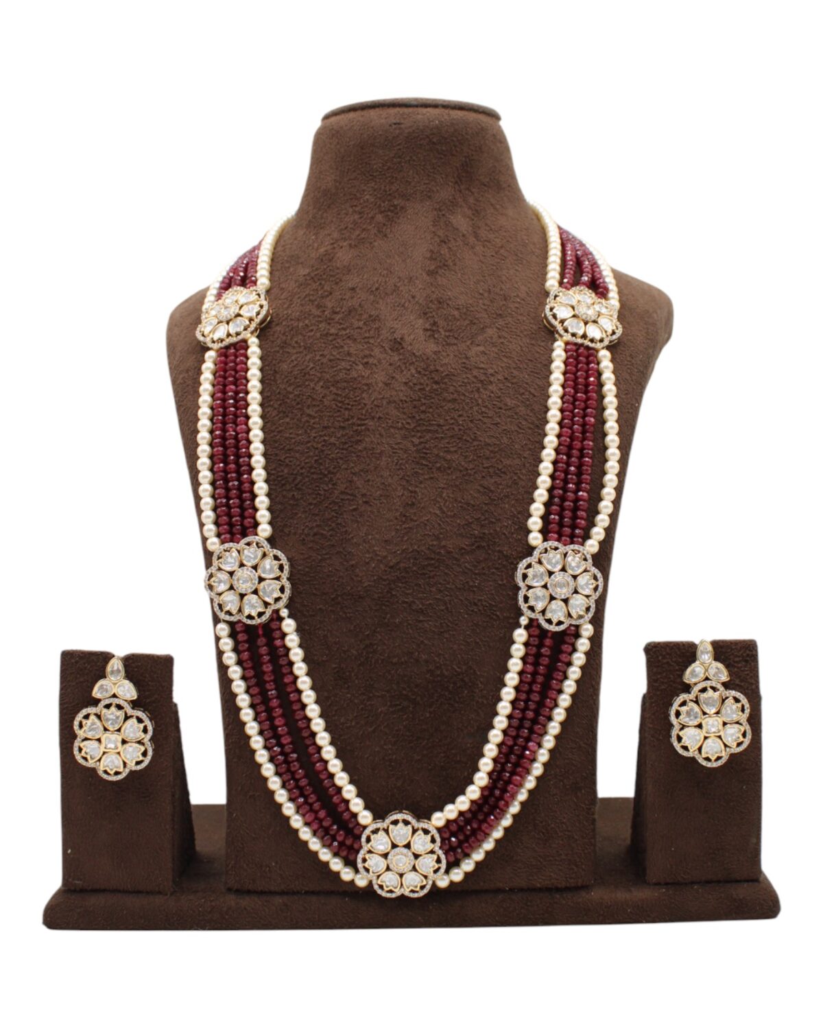 Elegant Multi-Layered Necklace Set with Floral Accents