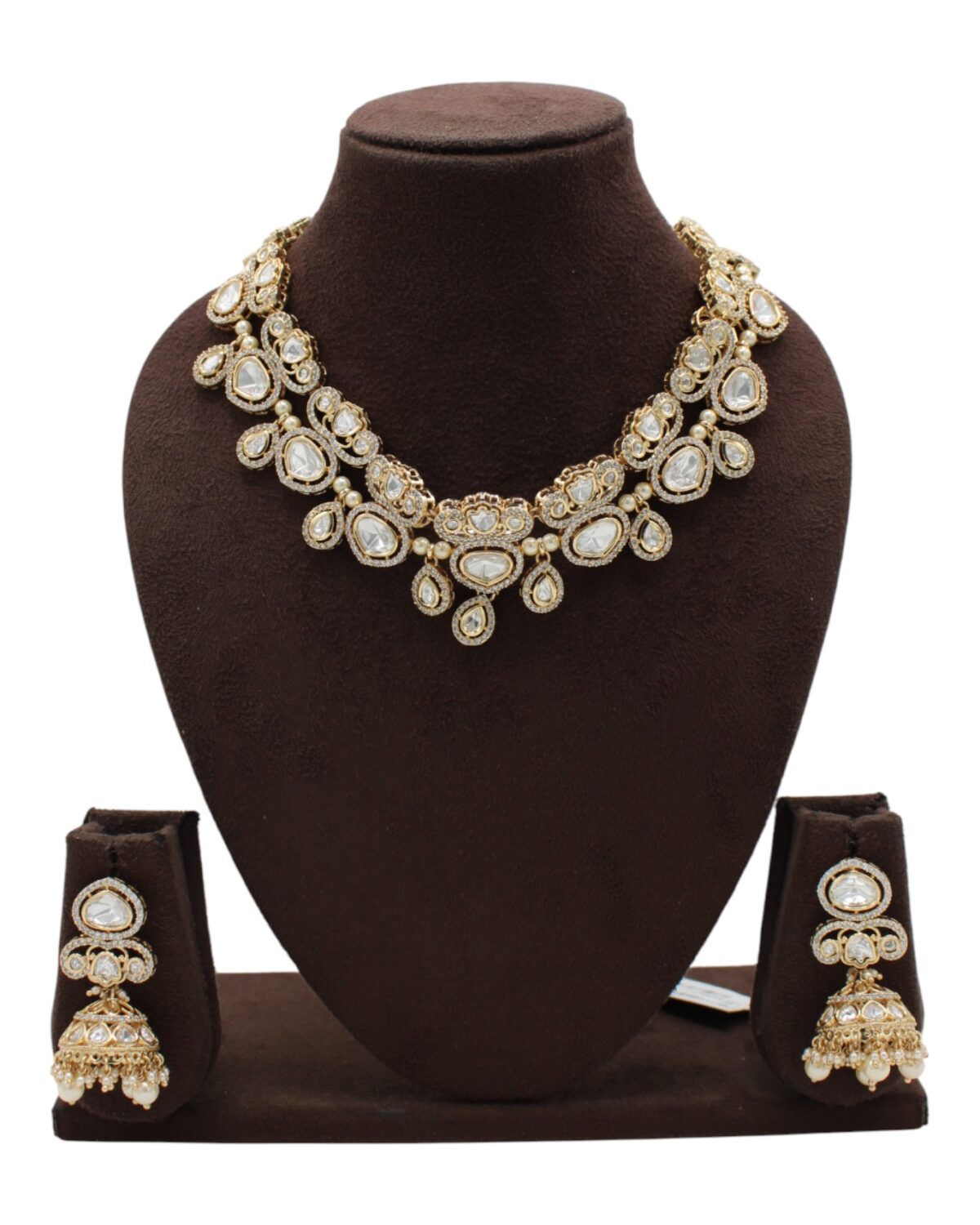 Elegant Gold and Diamond-Style Jewelry Set