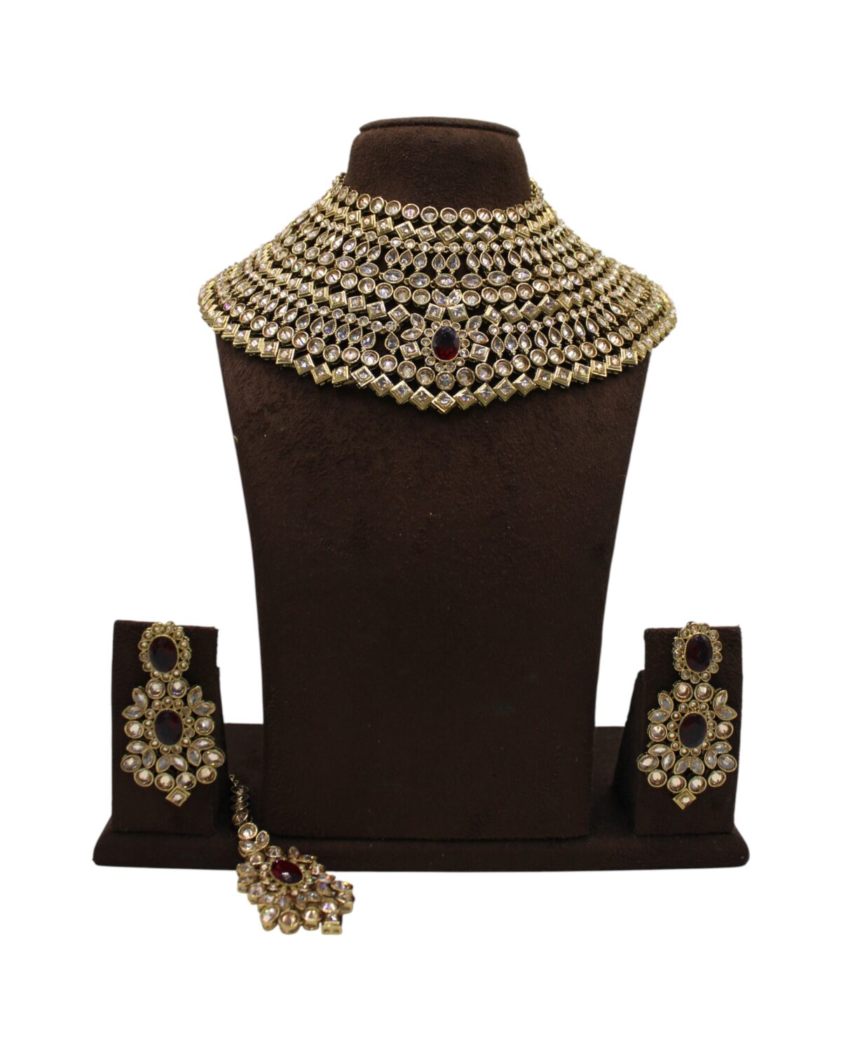 Elegant Traditional Indian Jewelry Set with Choker and Earrings