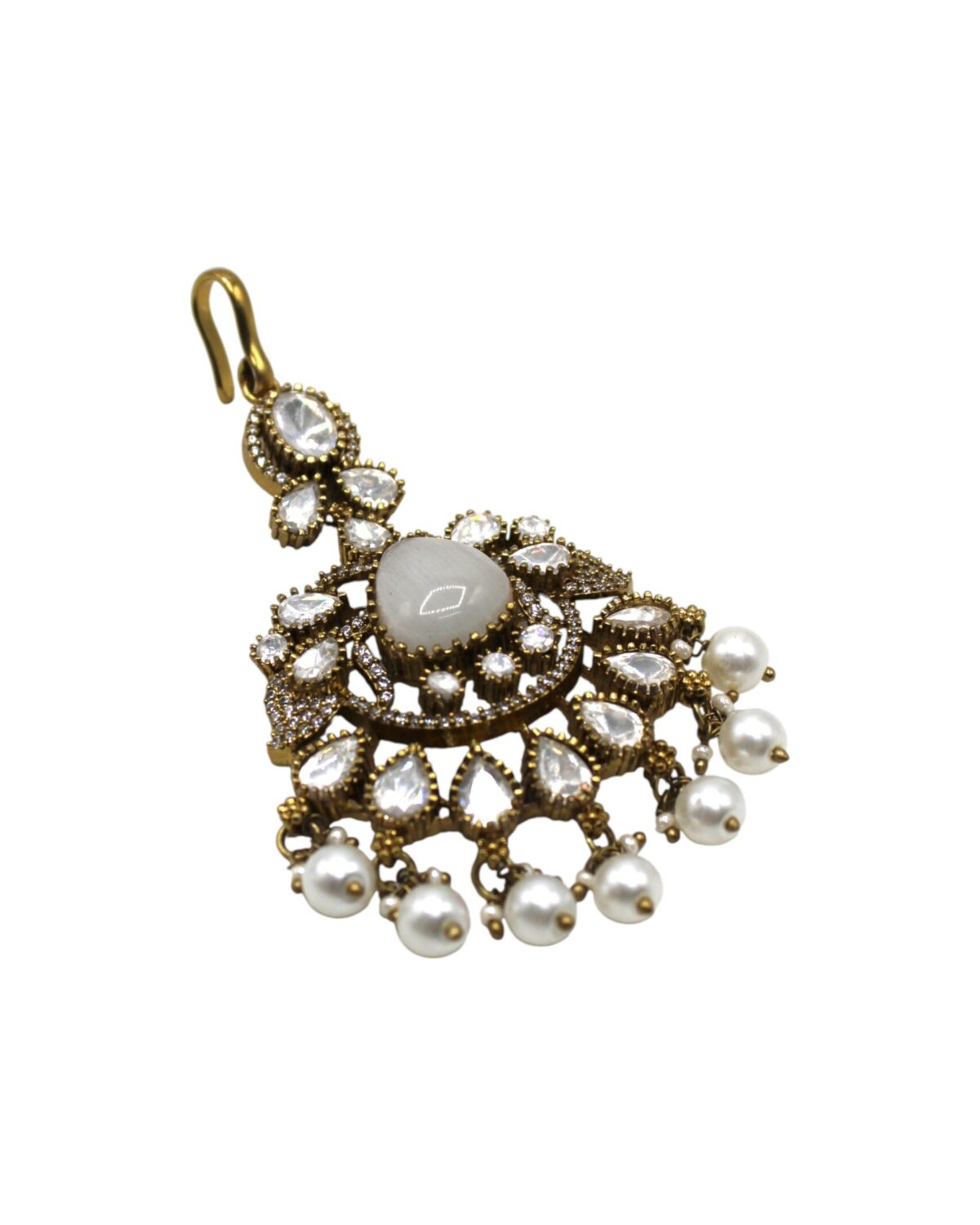 Elegant Vintage-Inspired Pearl and Stone Pendant