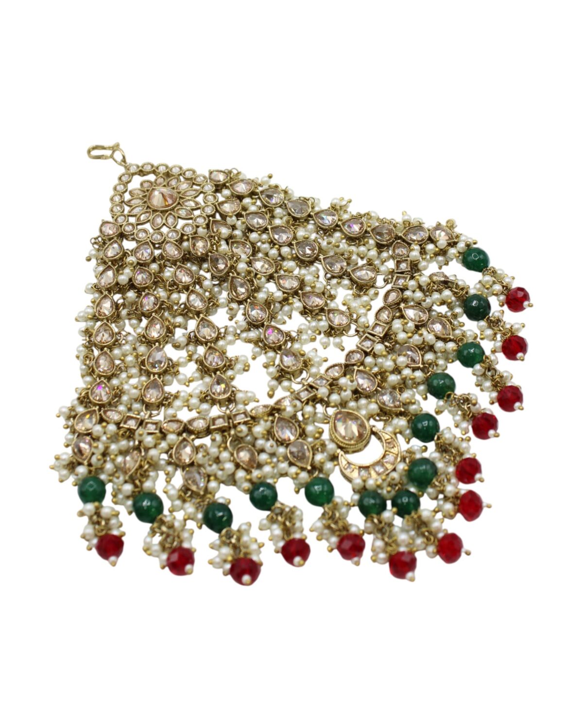 Elegant Traditional Indian Jewelry with Pearls and Colorful Gemstones