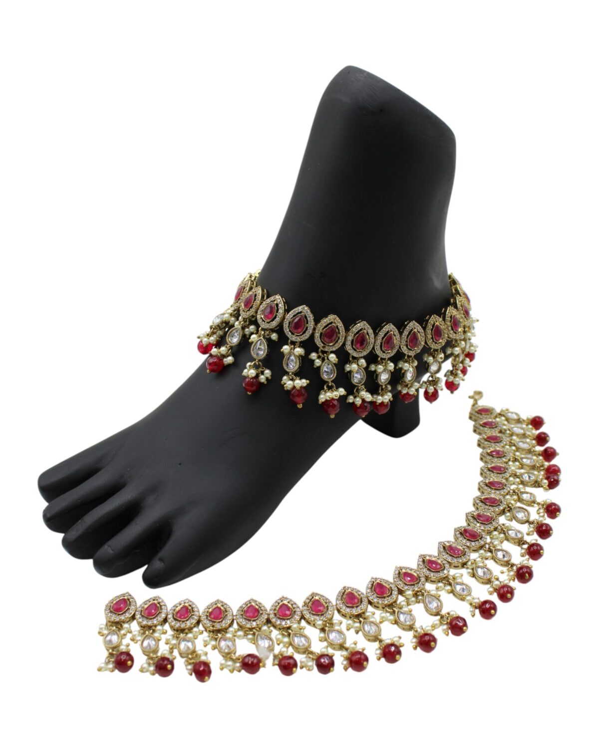 Elegant Traditional Indian Foot and Hand Jewelry Set