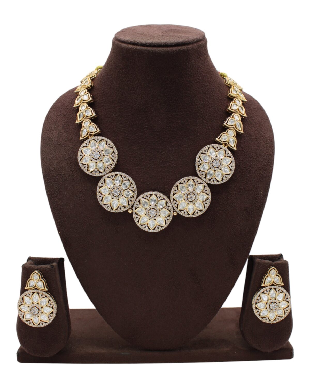 Elegant Gold and Diamond-Style Jewelry Set