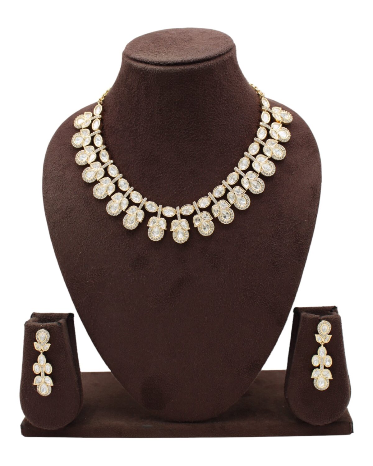 Elegant Gold and Crystal Necklace Set