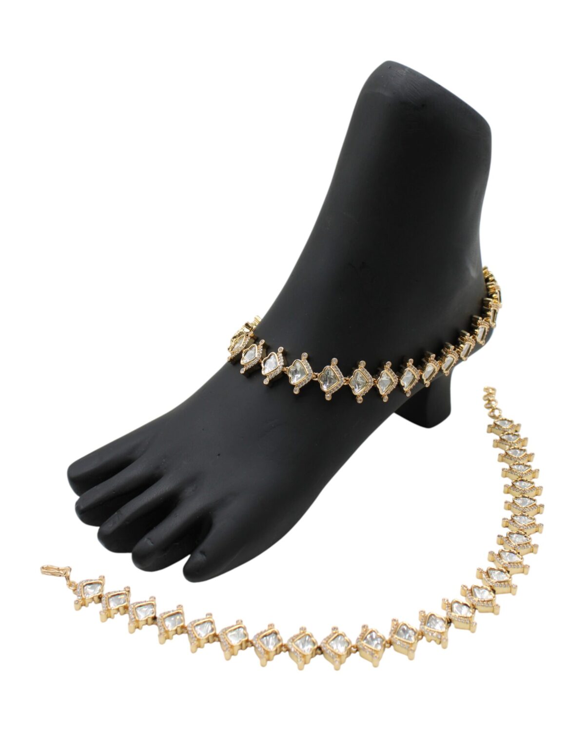 Elegant Gold and Crystal Foot Jewelry Set