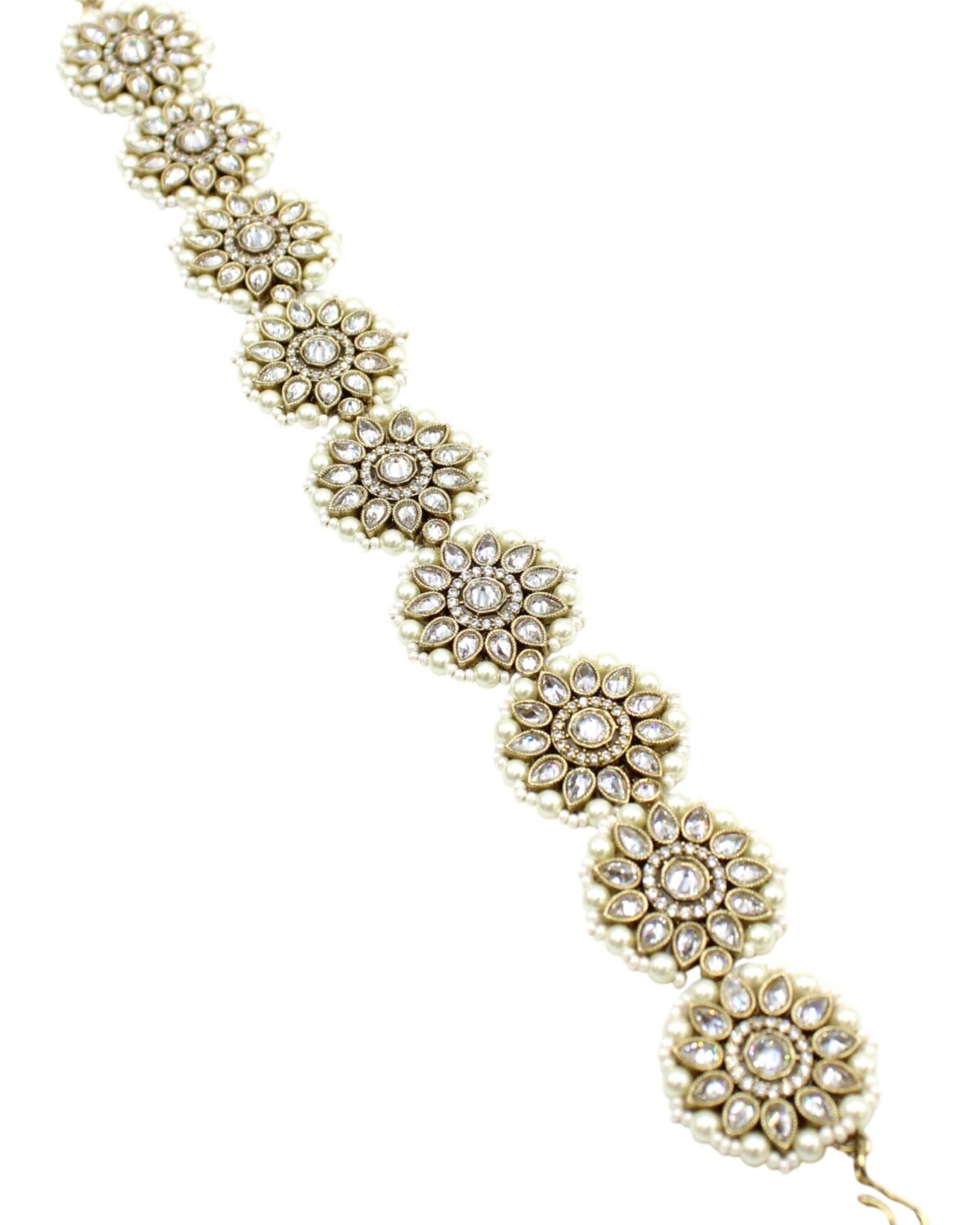 Elegant Vintage-Inspired Pearl and Gemstone Bracelet