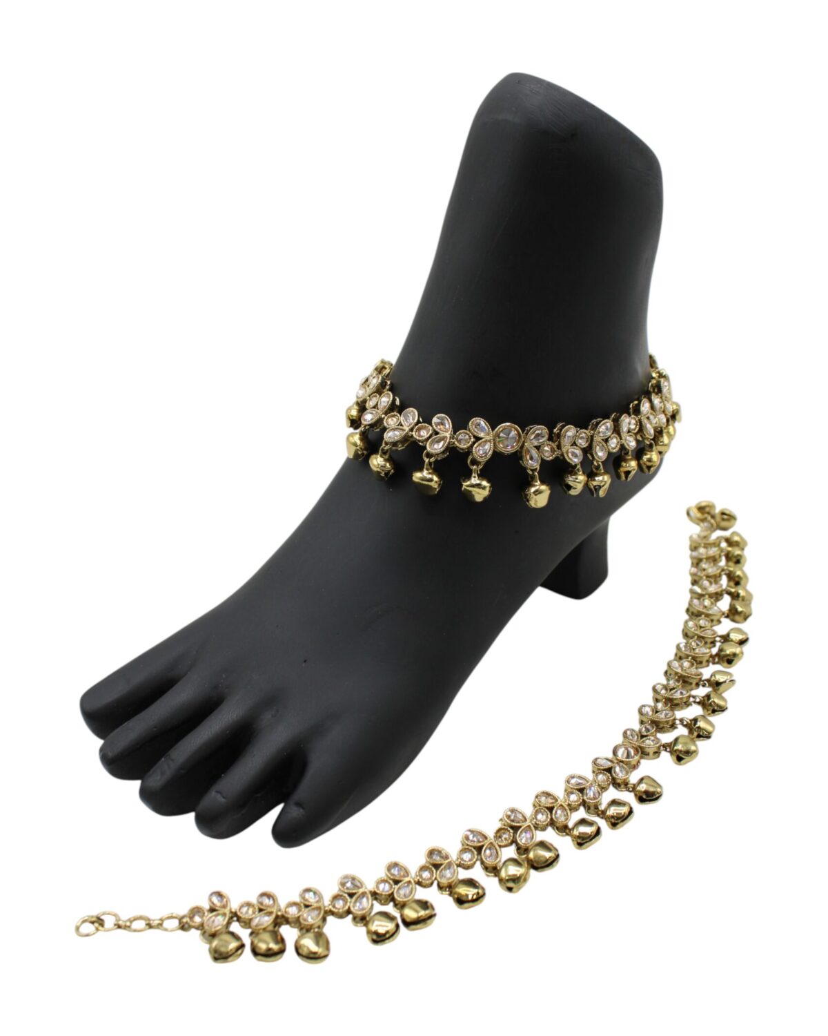 Elegant Gold and Crystal Foot Jewelry Set