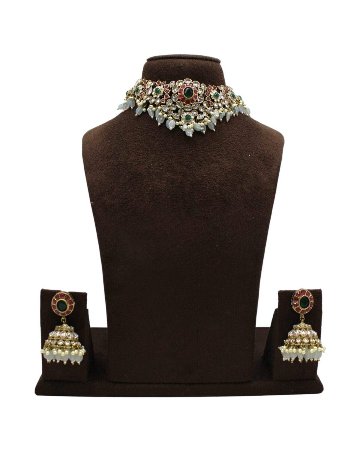 Elegant Traditional Jewelry Set with Choker and Earrings