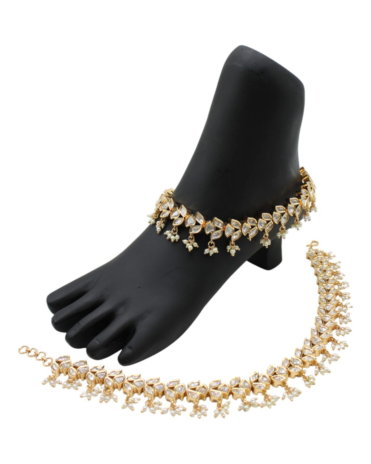 Elegant Gold and Crystal Foot Jewelry Set