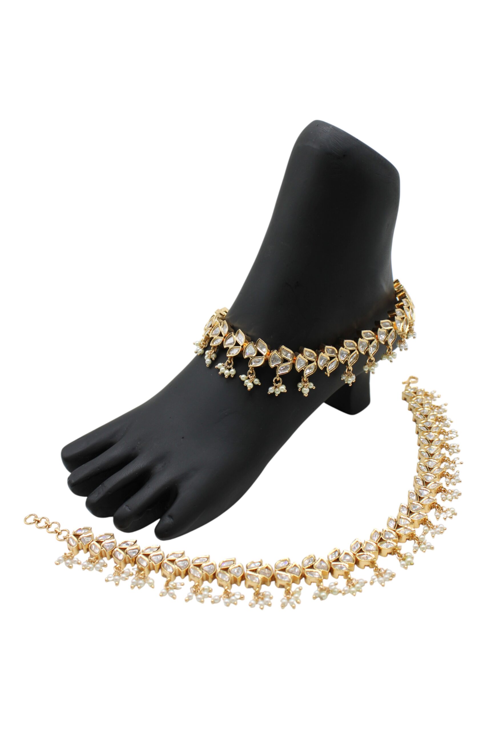 Elegant Gold and Crystal Foot Jewelry Set