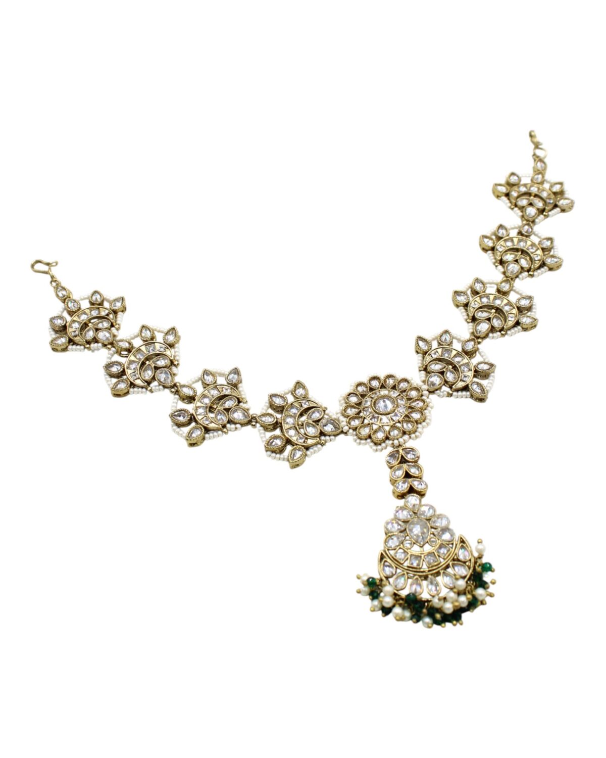 Elegant Gold and Pearl Floral Necklace