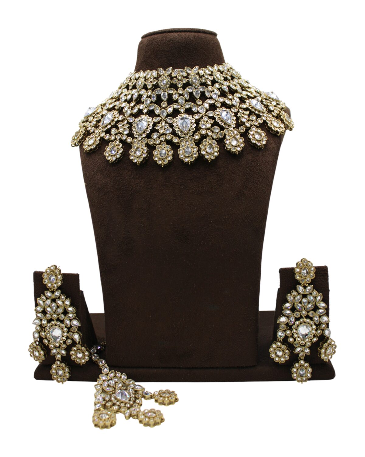 Elegant Gold and Crystal Jewelry Set