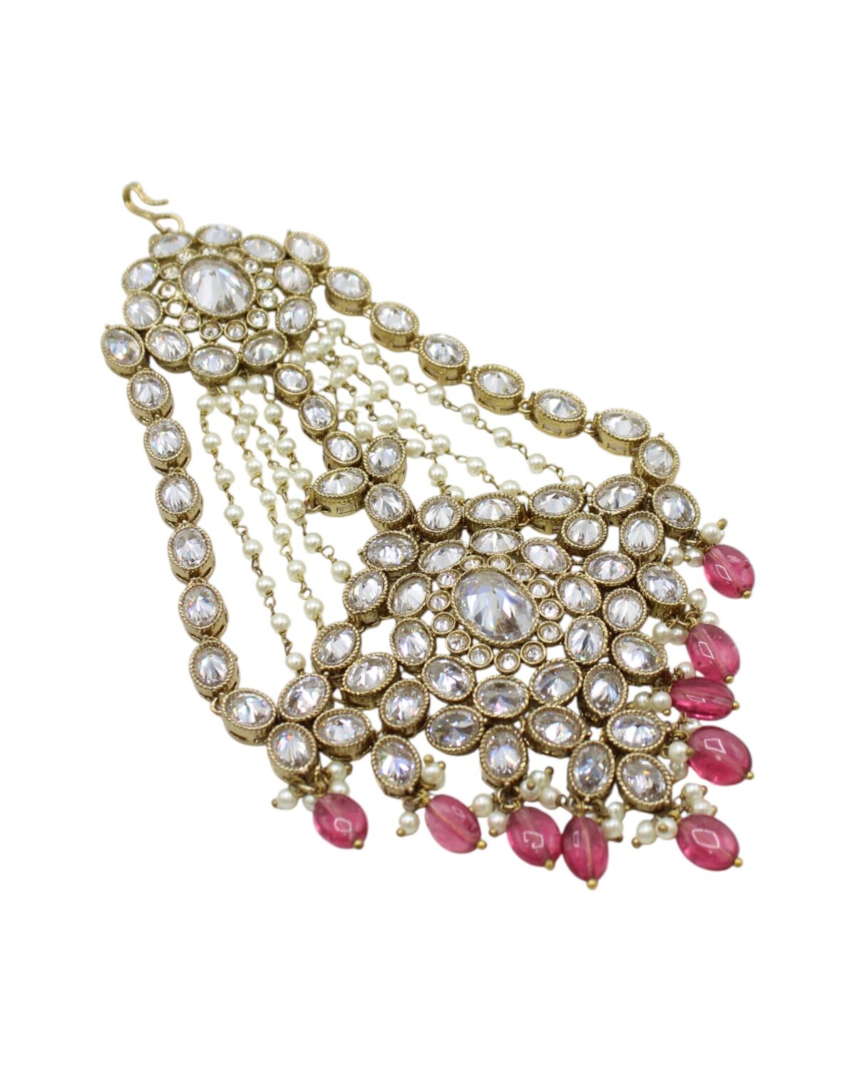 Elegant Vintage Gold and Ruby-Studded Pendant