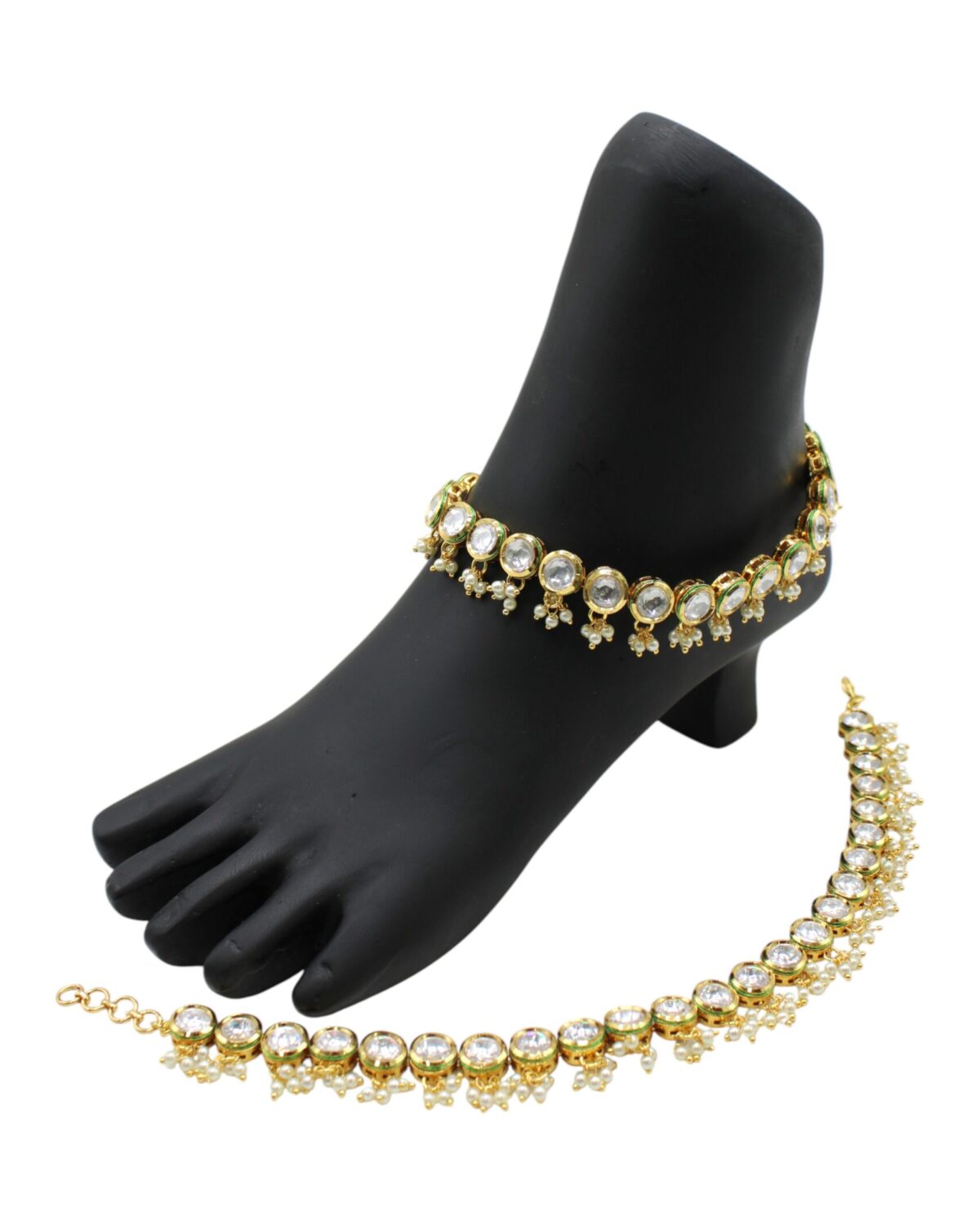 Elegant Gold and Crystal Foot Jewelry Set