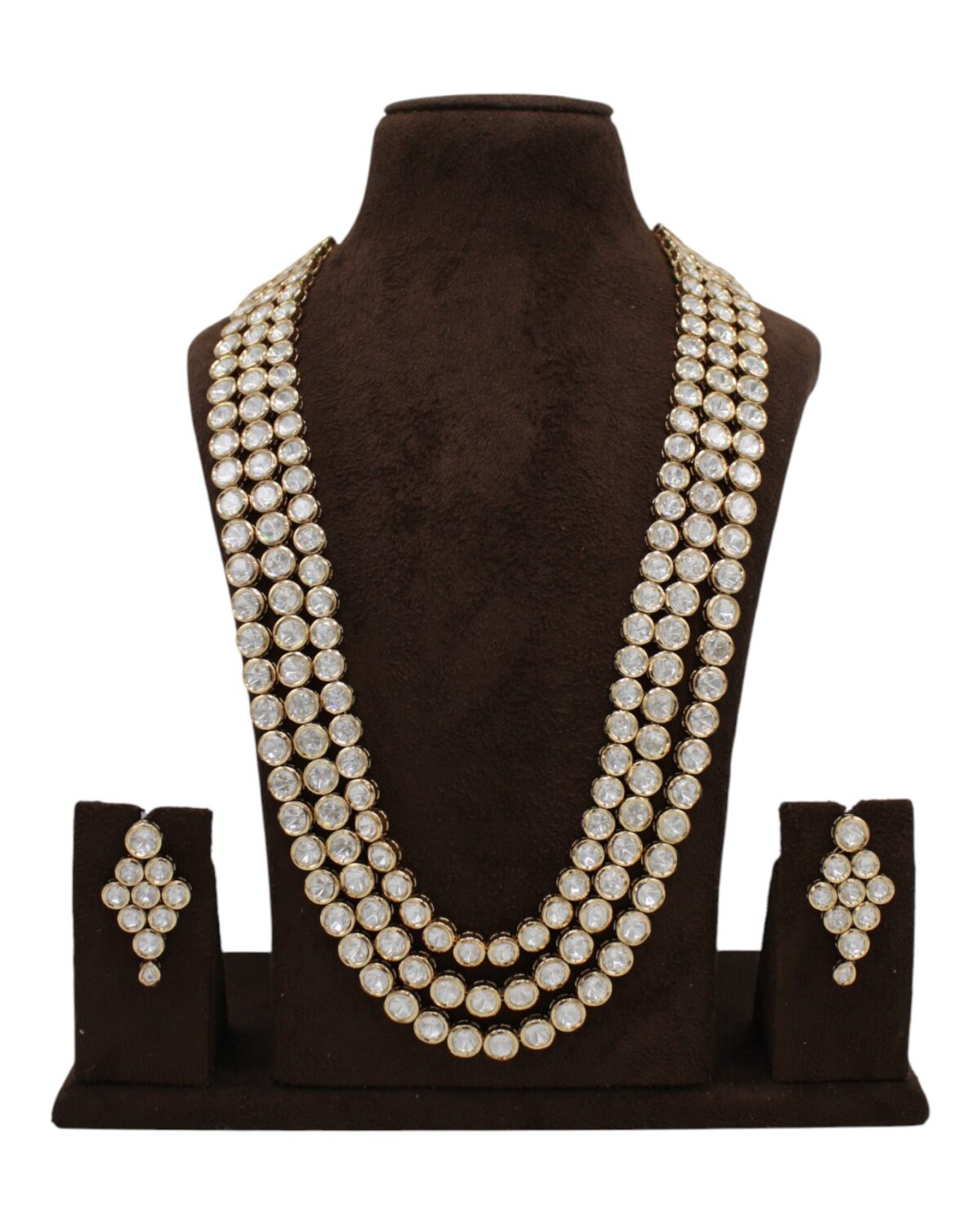 Elegant Multi-Layered Diamond Necklace Set