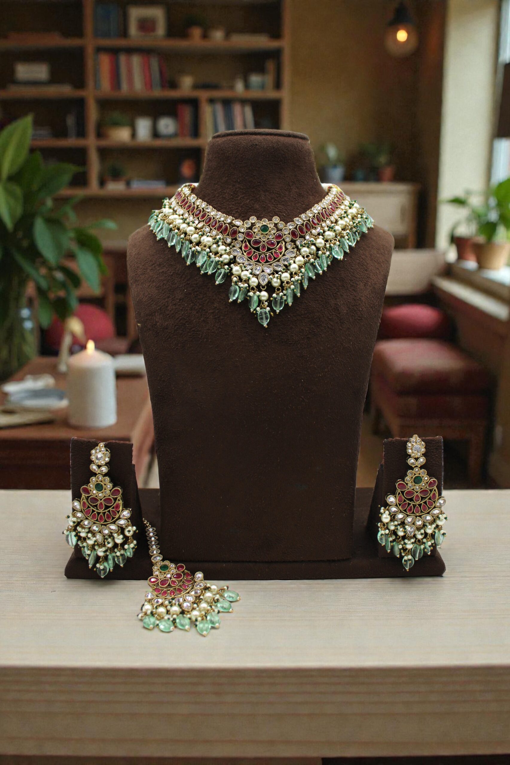 Elegant Traditional Jewelry Set with Intricate Design - Image 2
