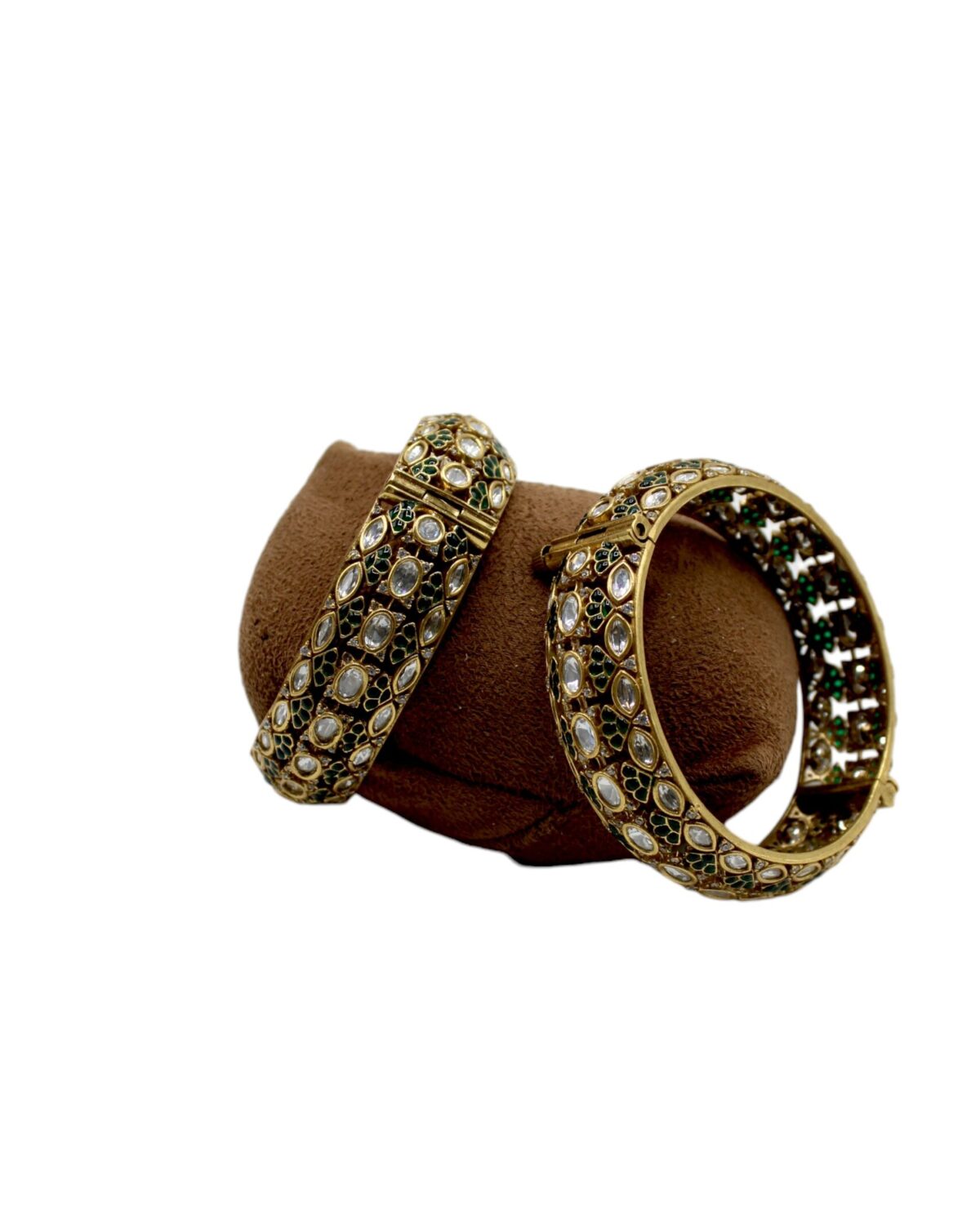 Elegant Gold and Gemstone Bangles