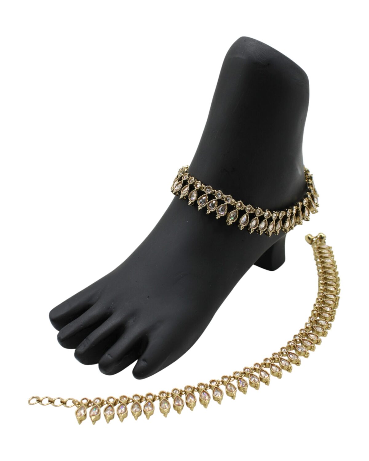 Elegant Gold-Plated Anklet and Toe Ring Set