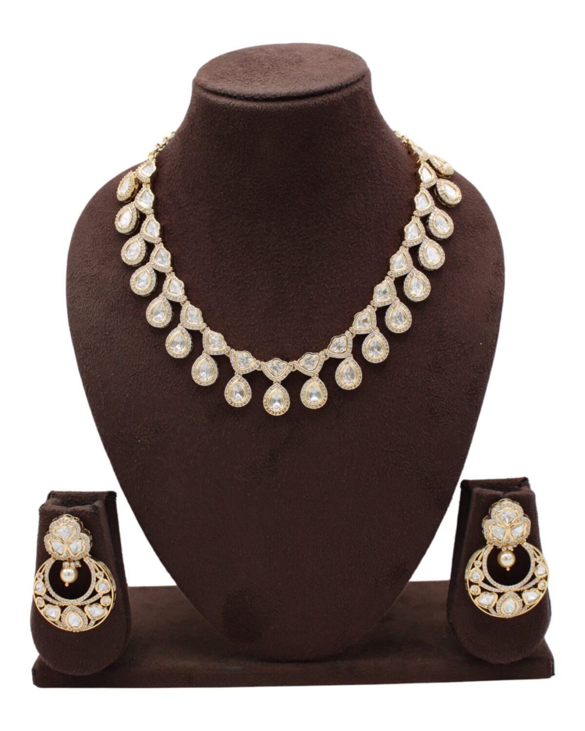 Elegant Gold and Diamond-Style Jewelry Set