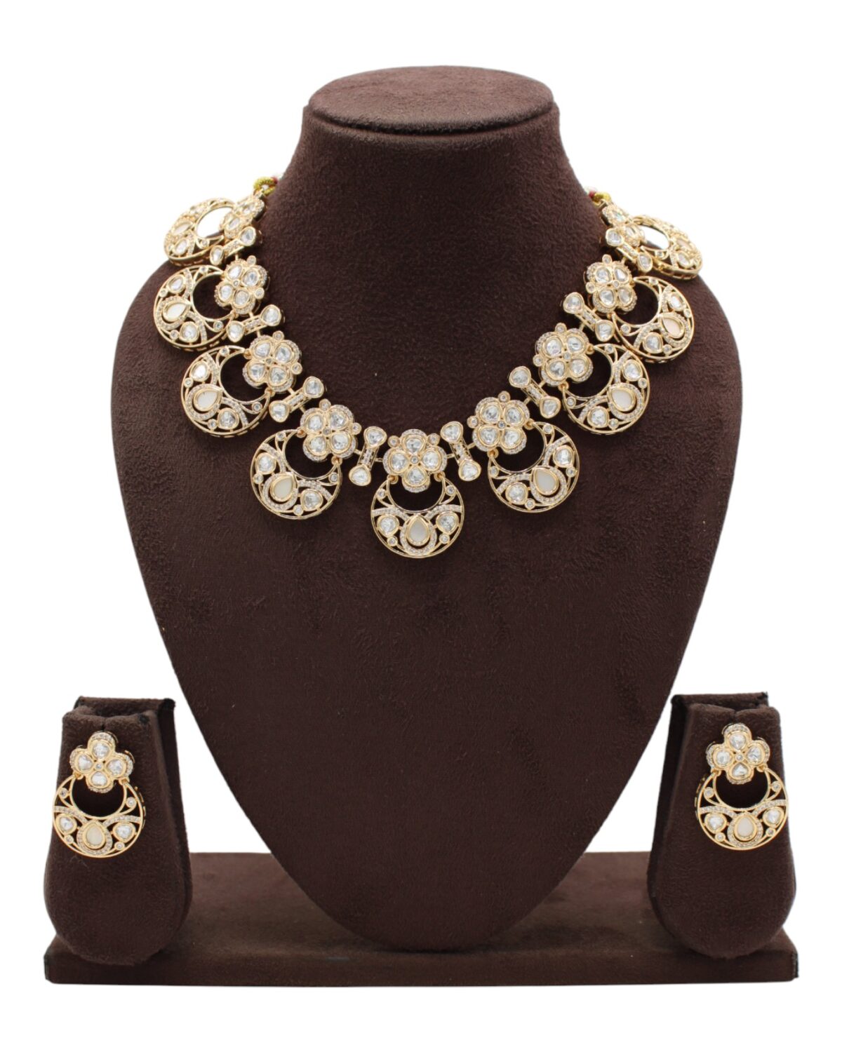 Elegant Gold-Plated Necklace and Earring Set
