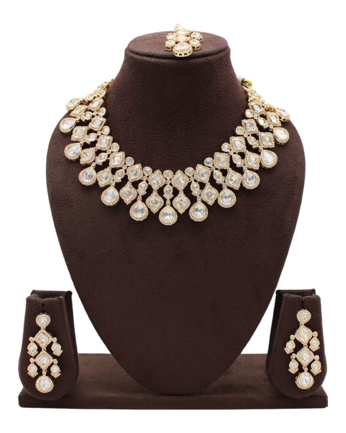 Elegant Gold and Crystal Jewelry Set