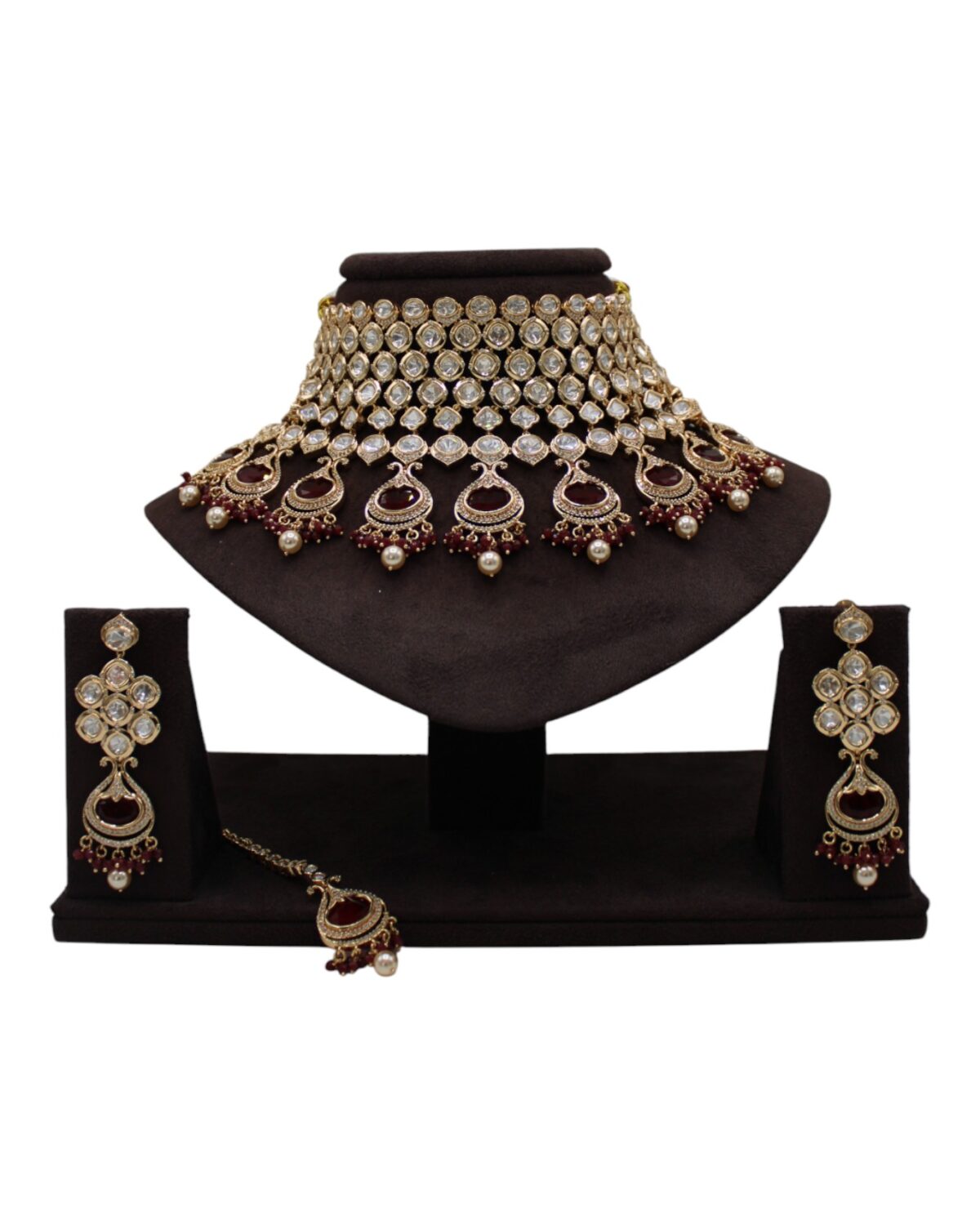 Elegant Traditional Indian Jewelry Set with Choker and Earrings