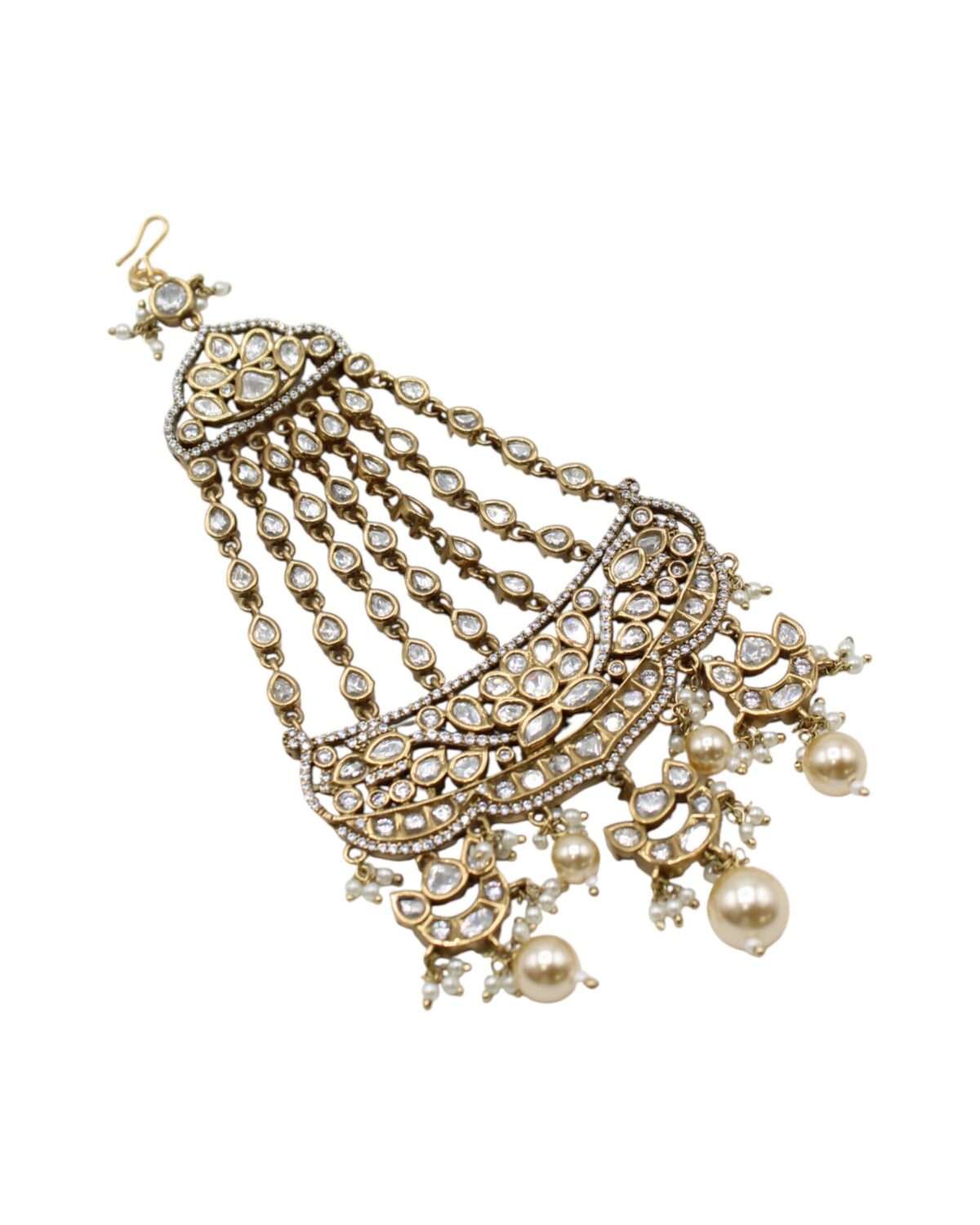 Elegant Vintage-Inspired Chandelier Earrings with Pearls and Gemstones