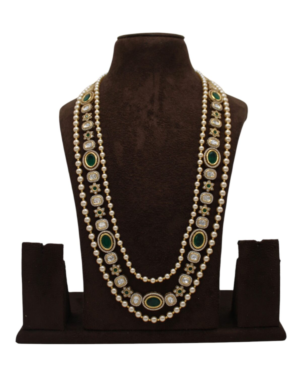 Elegant Multi-Layered Pearl and Gemstone Necklace