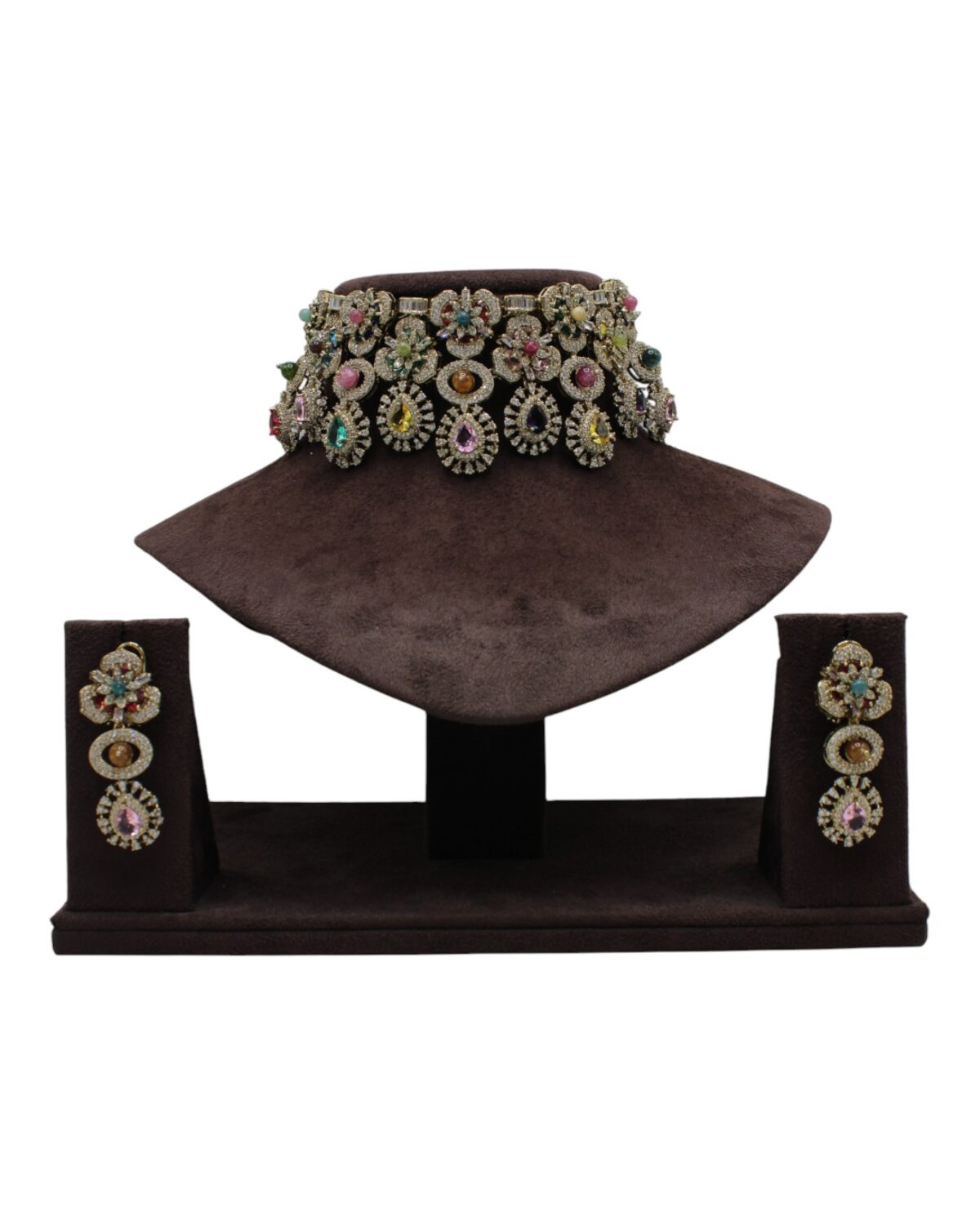 Elegant Vintage-Inspired Statement Necklace Display