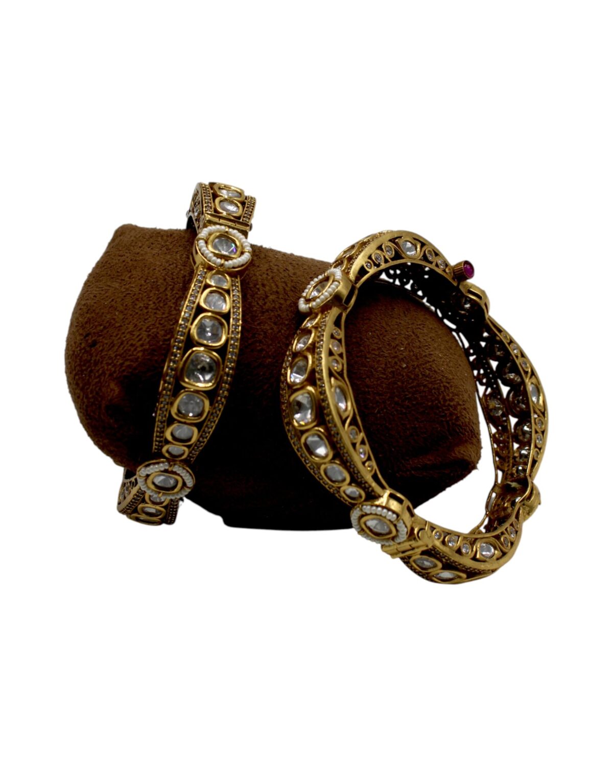 Elegant Gold Bangles with Intricate Design