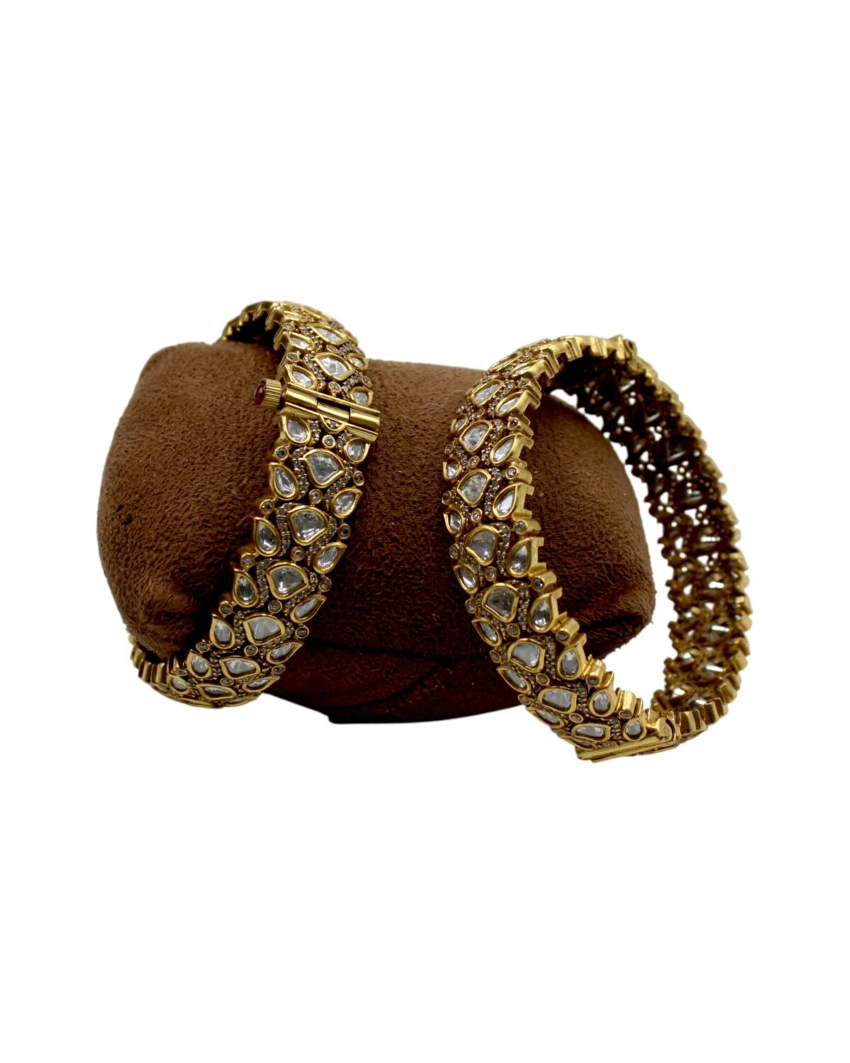 Elegant Gold and Diamond-Studded Bracelets