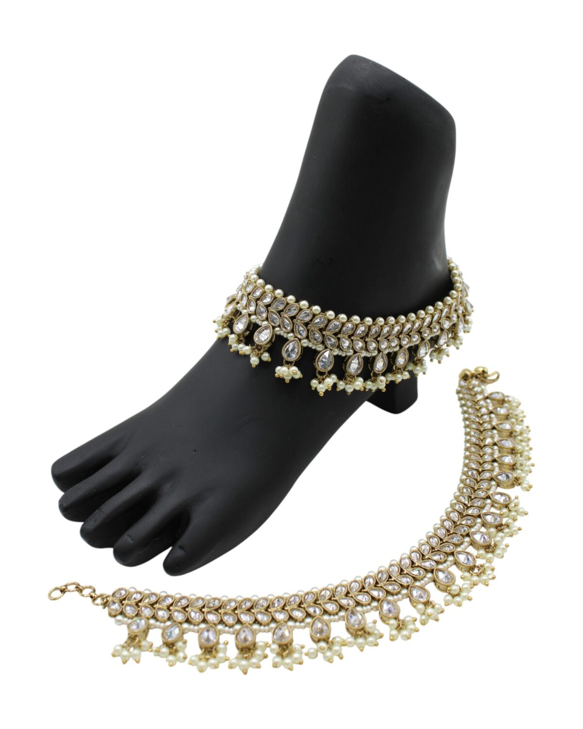Elegant Traditional Anklets with Pearl Accents