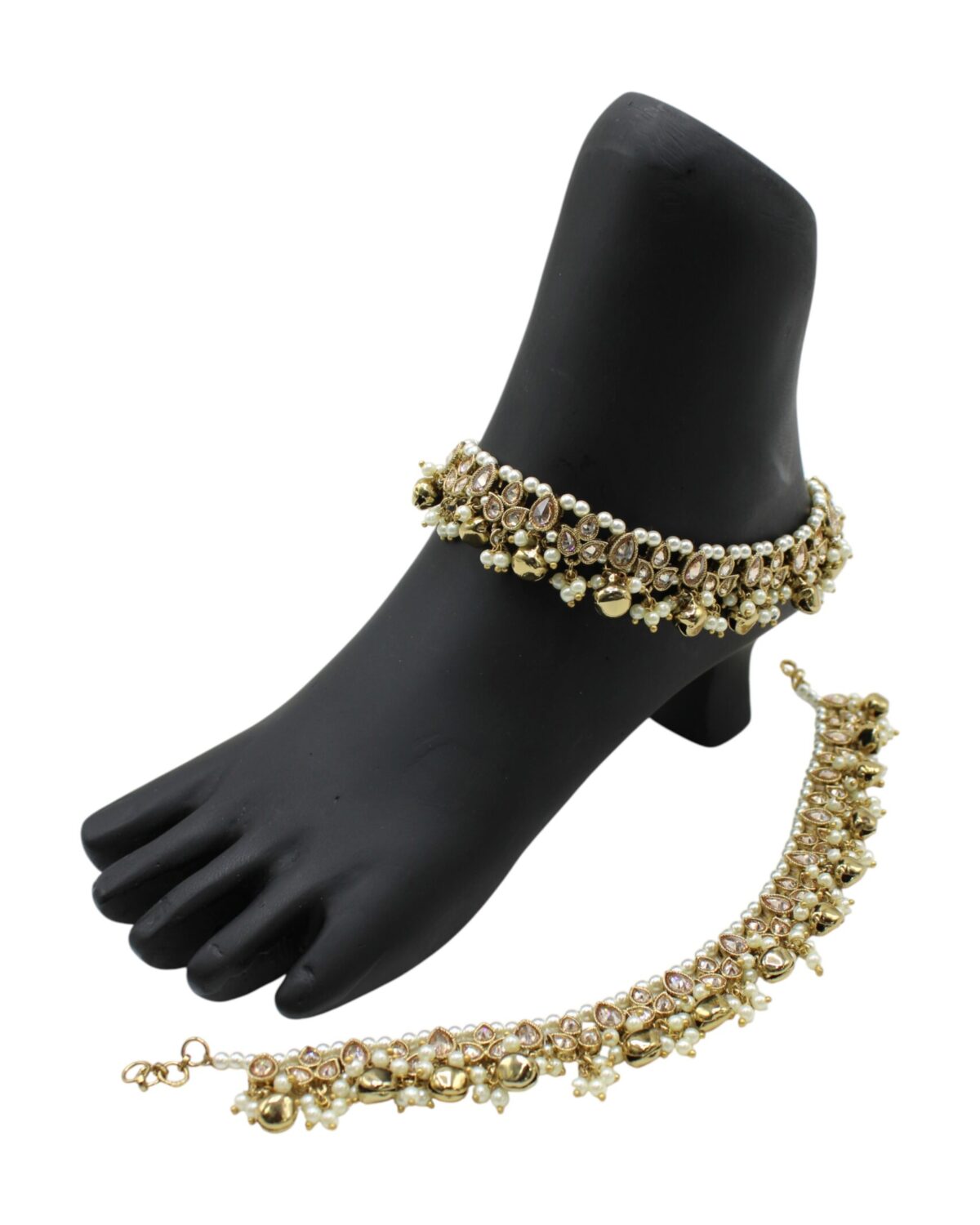 Elegant Gold Anklet and Bracelet Set