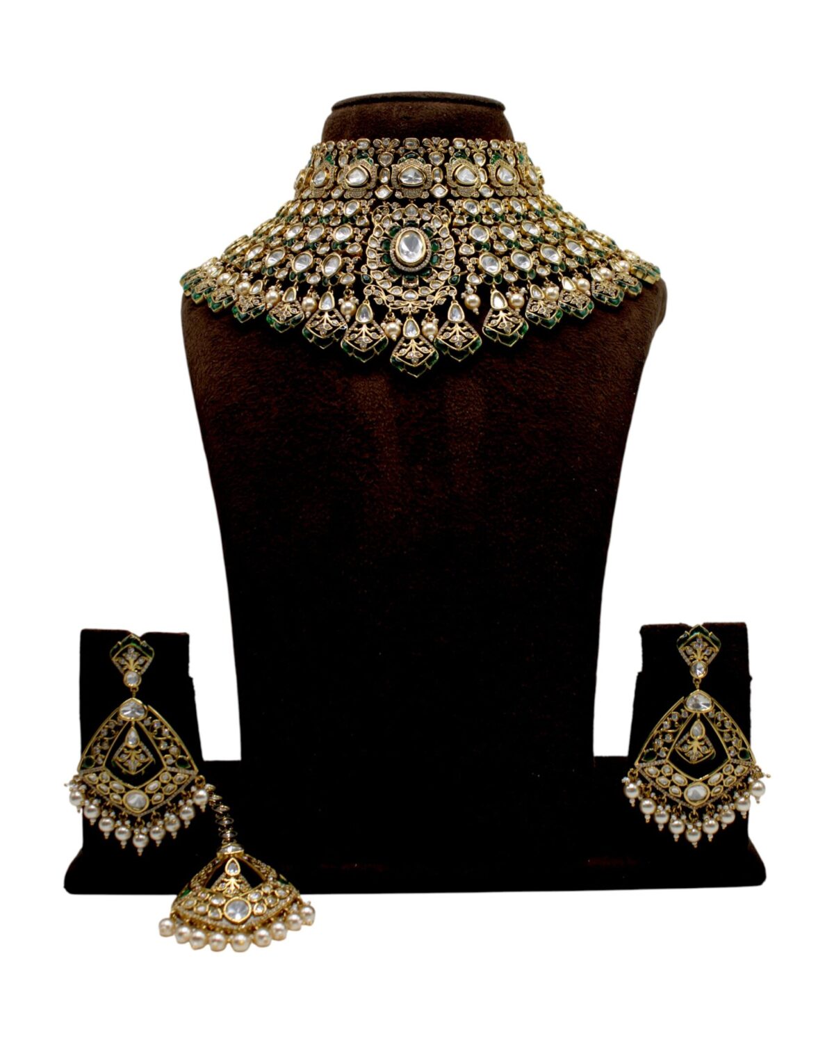 Elegant Traditional Indian Jewelry Set with Choker and Earrings