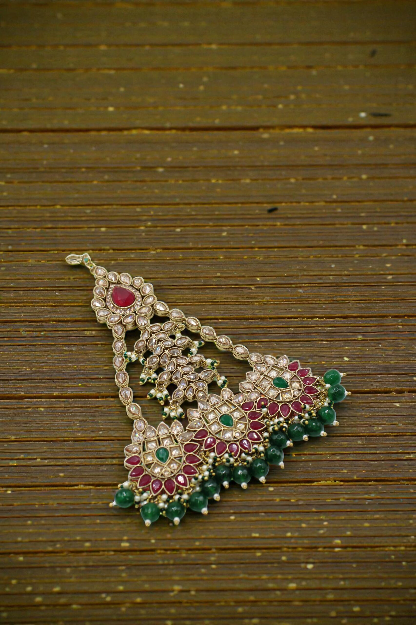 Exquisite Traditional Indian Jewelry with Gemstone Accents - Image 3