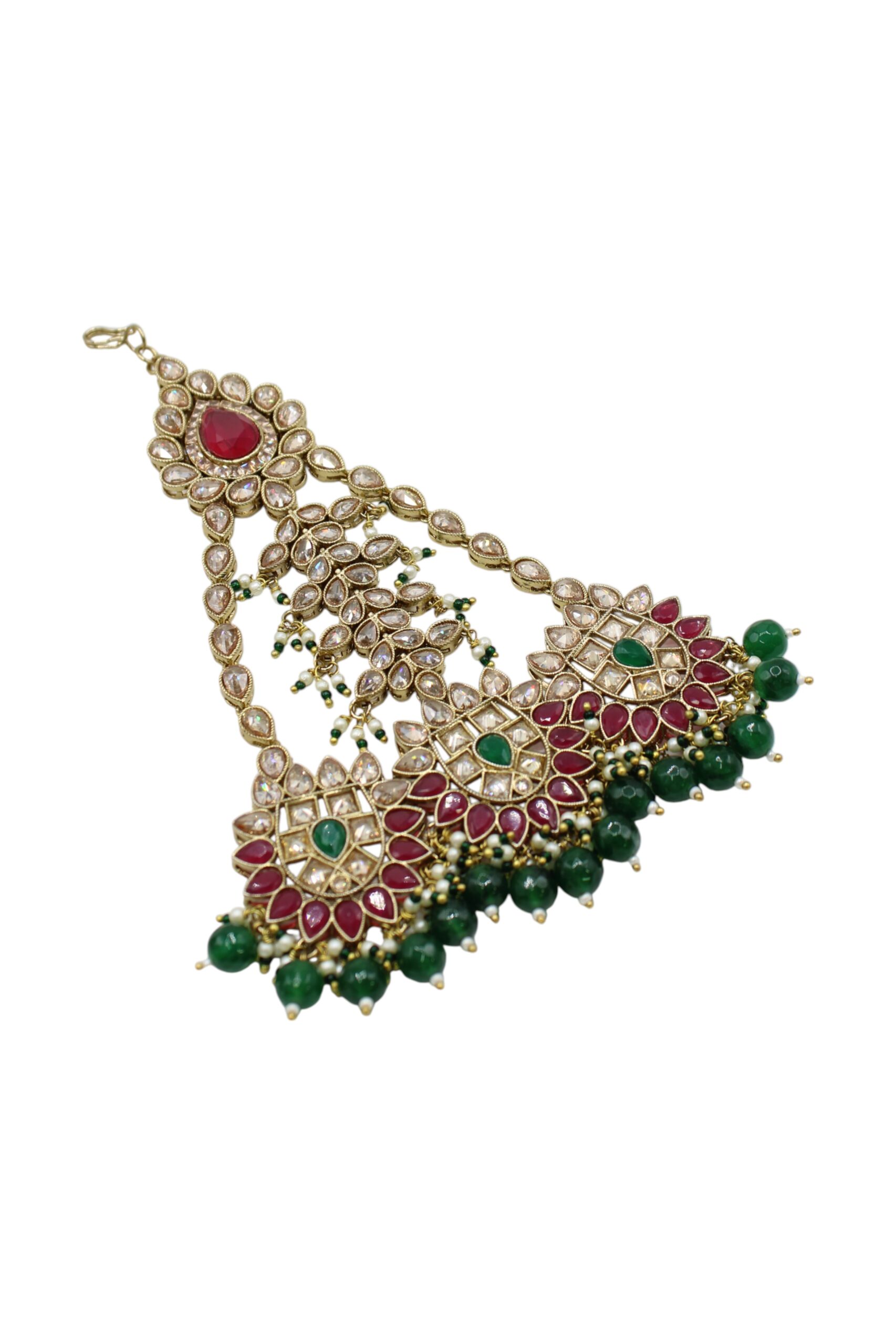 Exquisite Traditional Indian Jewelry with Gemstone Accents