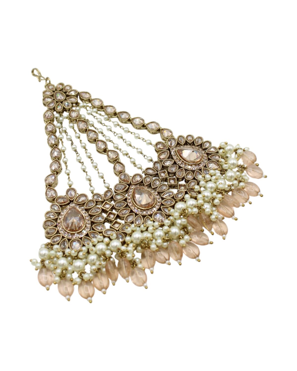 Elegant Vintage-Inspired Pearl and Gemstone Jewelry Piece